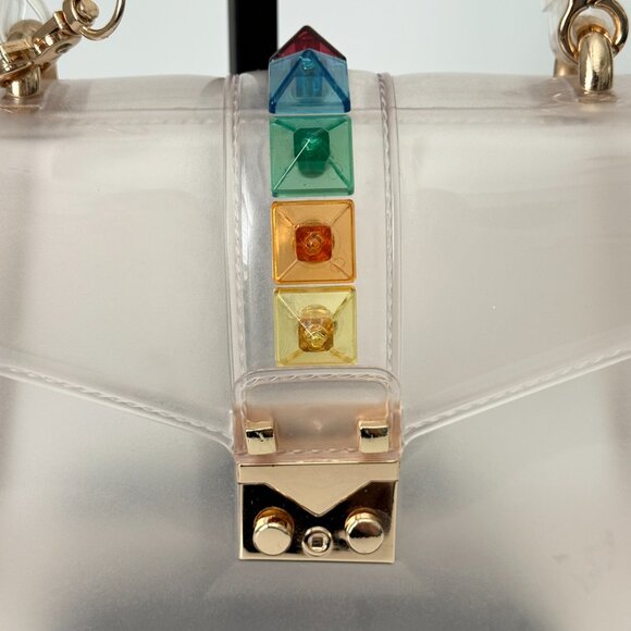 Clear Transparent Jelly Handbag | Crossbody - Picture 4 of 10
